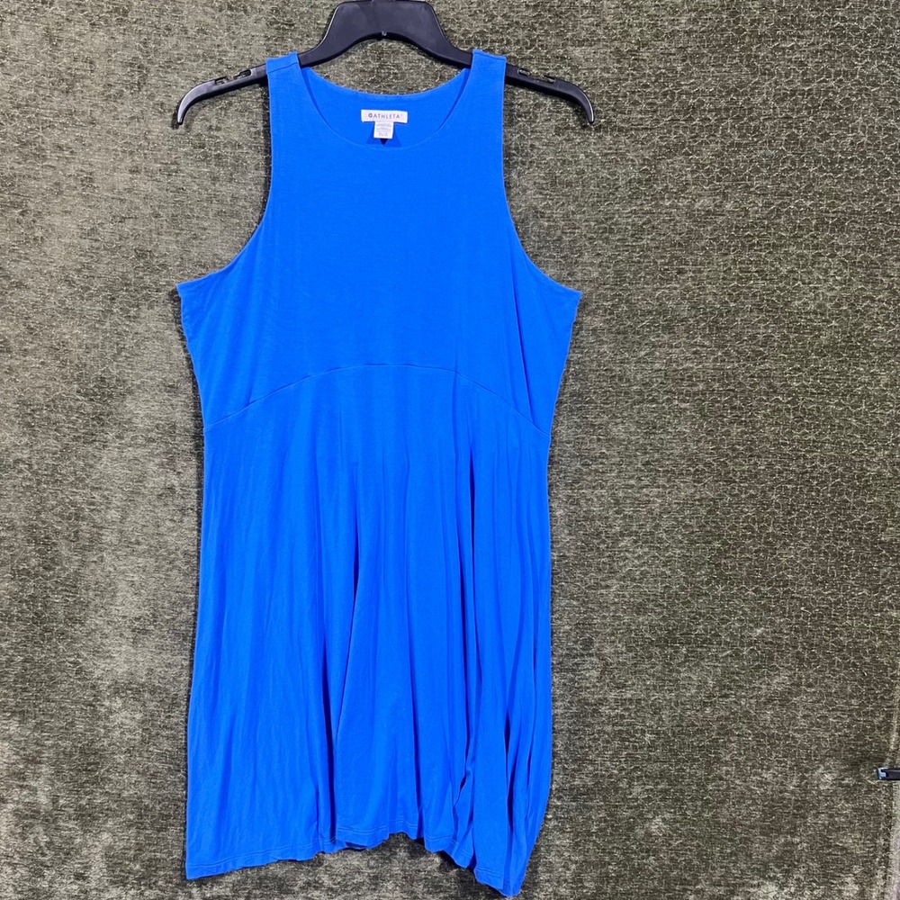 Athleta Santorini Thera Dress Womens XL Tall Blue Modal Spandex 531173-07